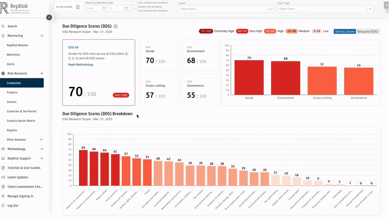 Due Diligence Score screenshot 1